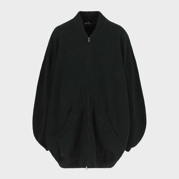 I Love Mr. Mittens • Oversized Knitted Bomber in‎ black - Picture 1 of 12